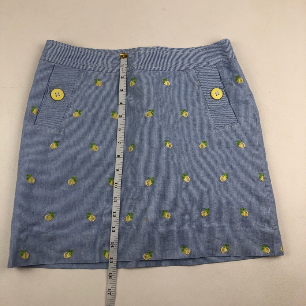 Lilly Pulitzer Lemon Seersucker Skirt - Picture 3 of 8